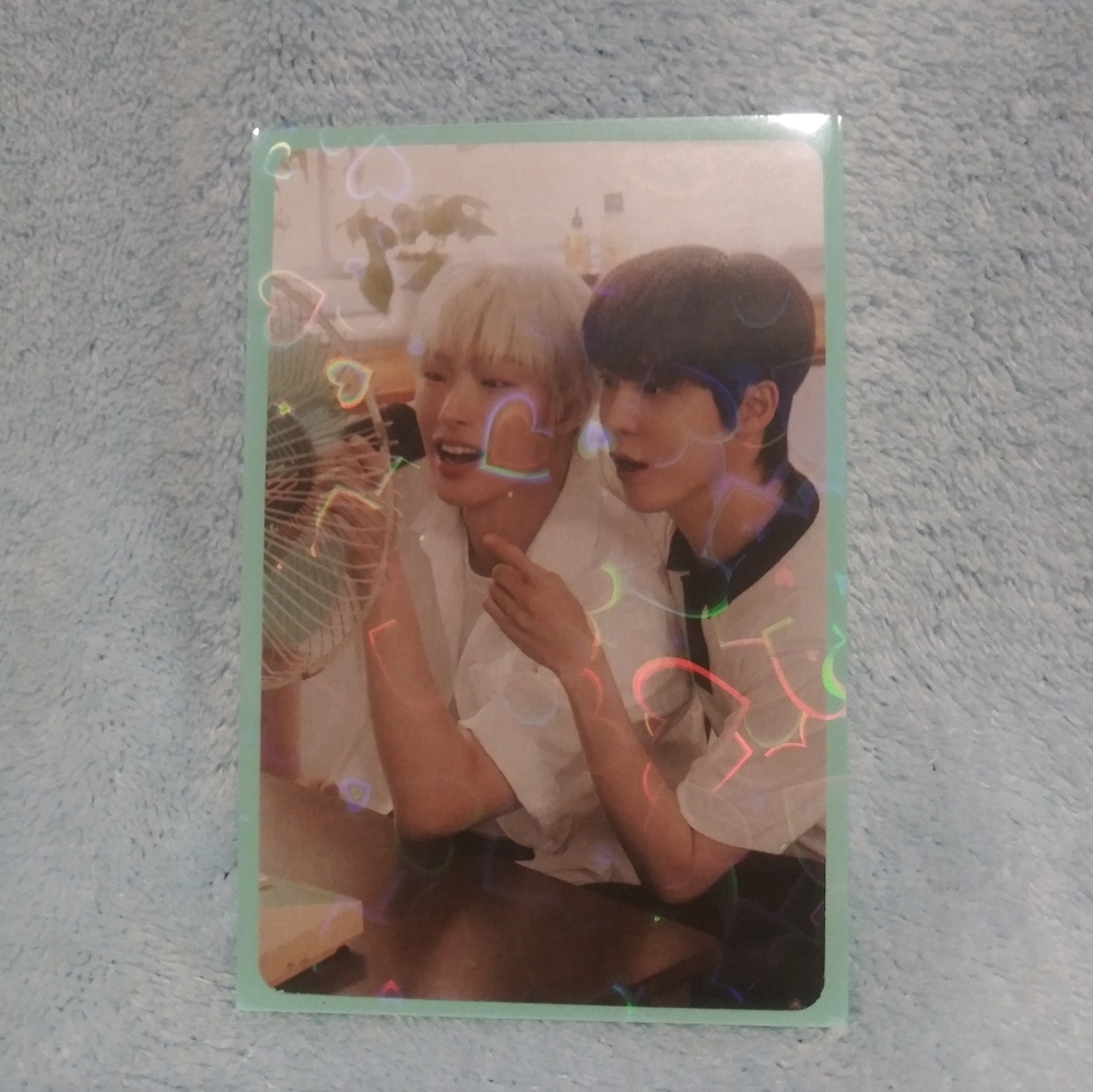 Colorful Heart Pattern Photo Card